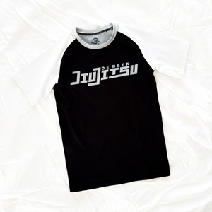 Premium DBJJ Junior Rash Guard - White/Black