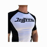 deBeenJiuJitsu Black White Rash Guard - Adults