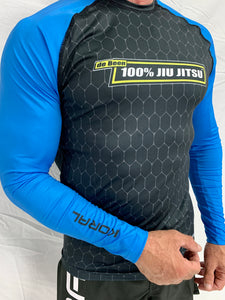 2021 Koral Rash Shirt Blue Long Sleeve Black Body